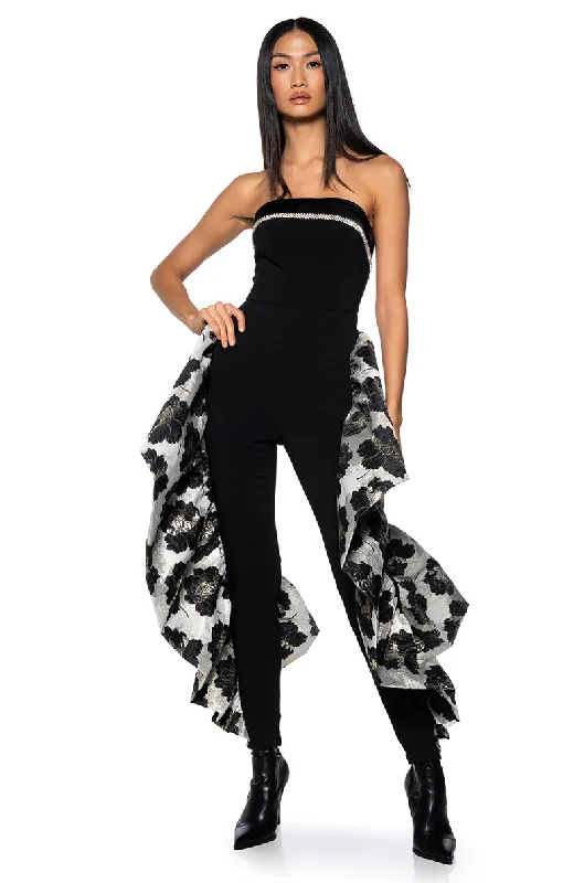 LA LA STRAPLESS FLARED JUMPSUIT Tunics Timeless classic
