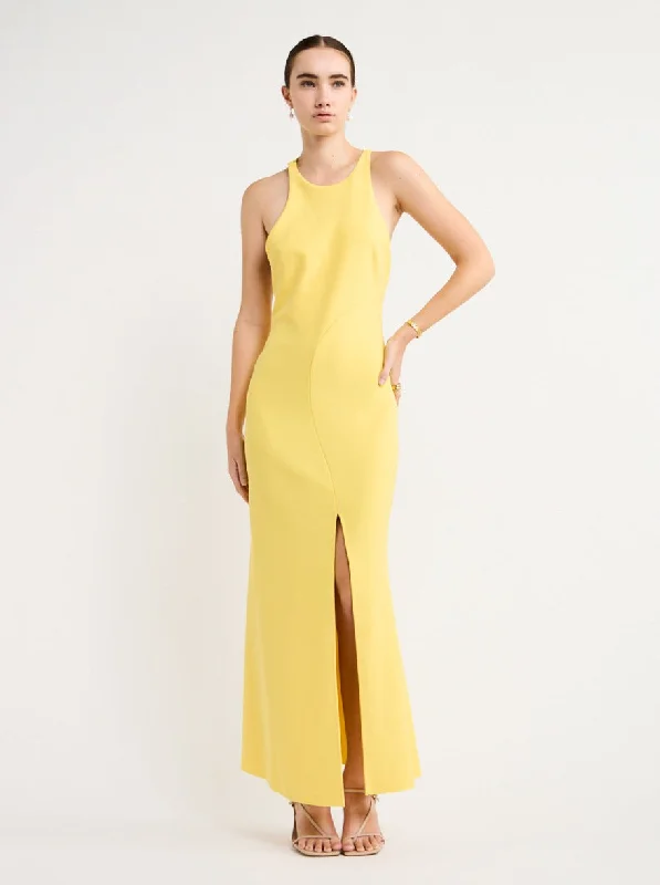 Significant Other Poet High Neck Dress in Lemon Tunics Fashionable chic