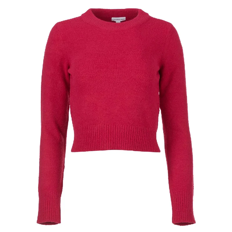 Calvin Klein Jeans Women's Plush Long Sleeve Crew Rayon Velvet Corduroy