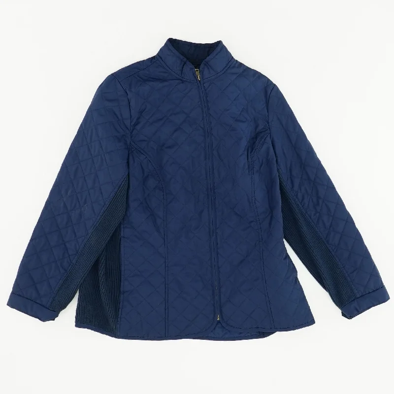 Blue Puffer Jacket Quilted Jacket Anorak Windbreaker