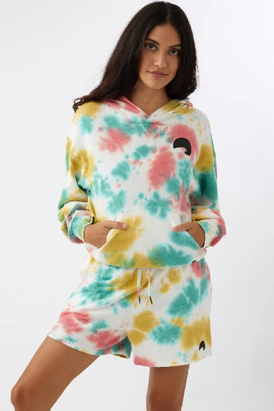 WOMEN OF THE WAVE CURRENTS HOODED PULLOVER Hoodie with Side Slits Relaxed Casual