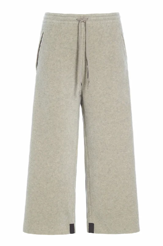 FLARE TROUSERS 3/4 LENGTH - 2115 - SAND Elegant Palazzo Trousers